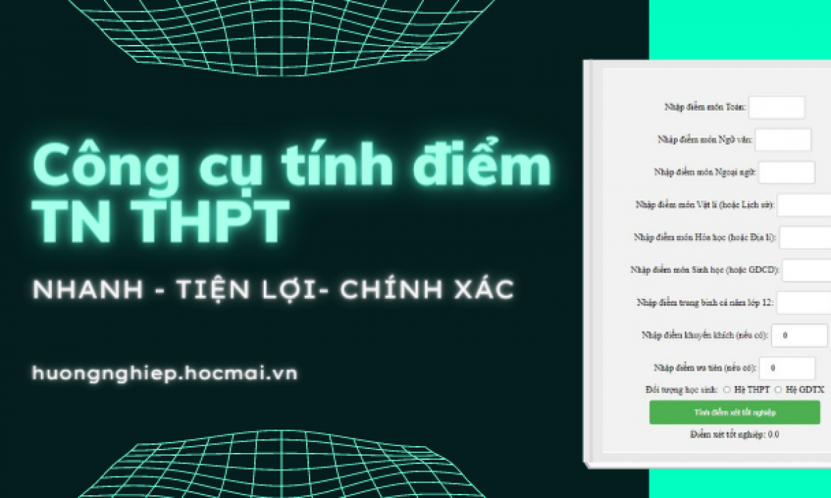 Top 7: Web Tính điểm tốt nghiệp của Bộ Giáo dục
